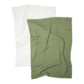 Green - Back - Vinga Cromer Waffle Tea Towel (Pack of 2)