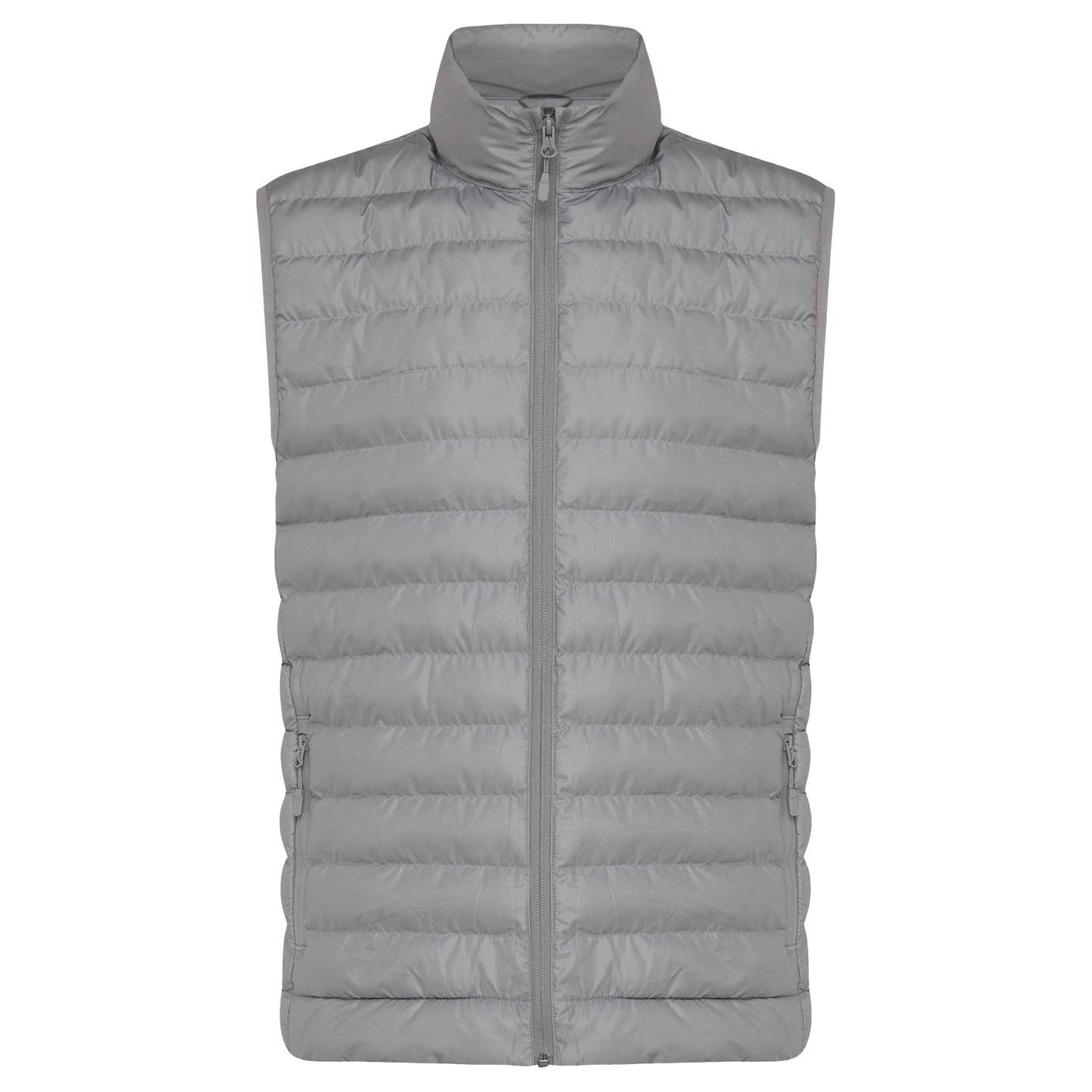 Silver Grey - Front - Iqoniq Mens Meru Recycled Polyester Body Warmer
