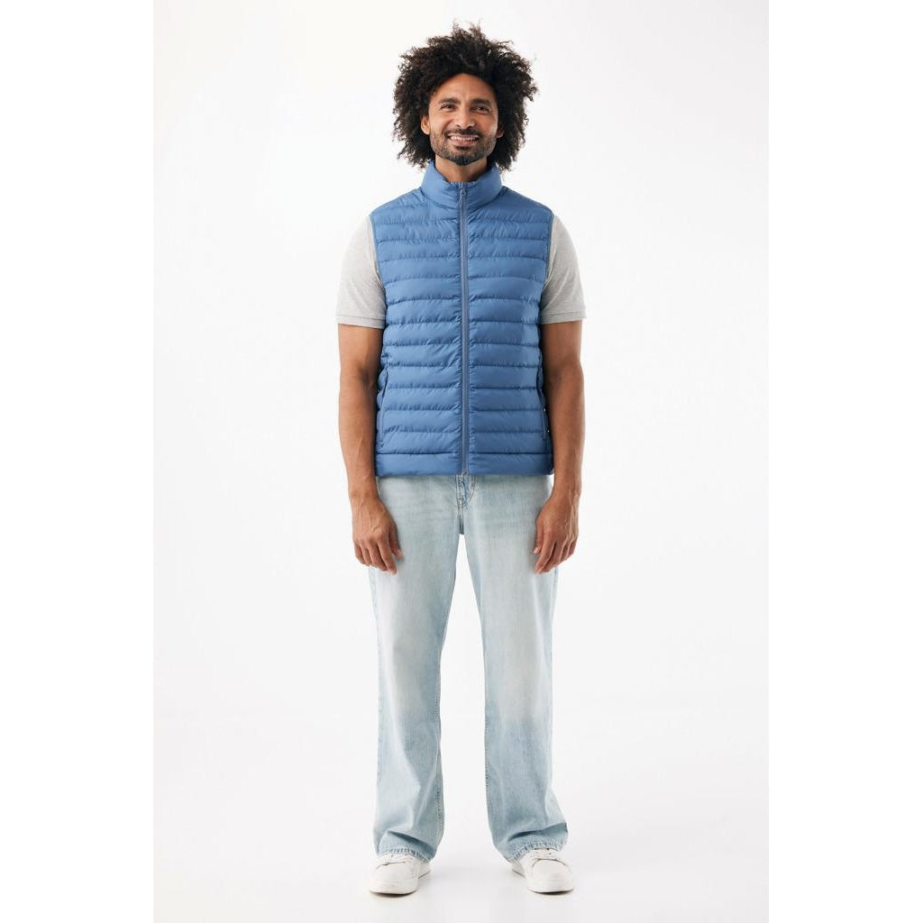 Blue Moon - Pack Shot - Iqoniq Mens Meru Recycled Polyester Body Warmer