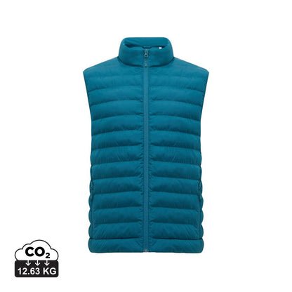 Dark Teal - Front - Iqoniq Mens Meru Recycled Polyester Body Warmer