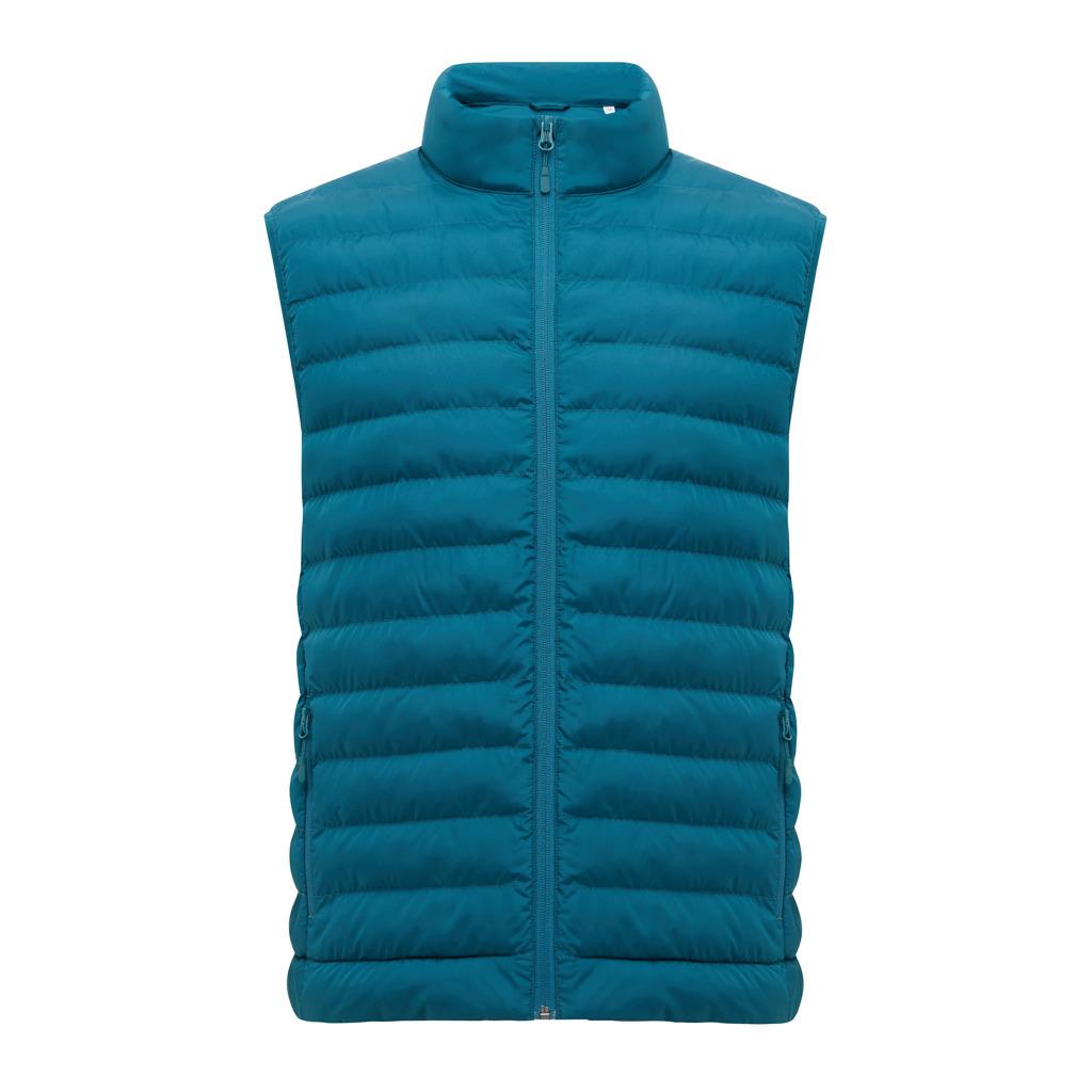 Dark Teal - Back - Iqoniq Mens Meru Recycled Polyester Body Warmer
