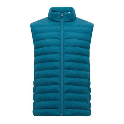Dark Teal - Back - Iqoniq Mens Meru Recycled Polyester Body Warmer