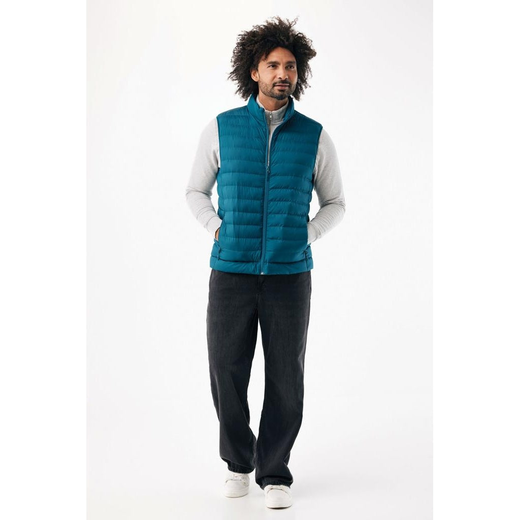 Dark Teal - Lifestyle - Iqoniq Mens Meru Recycled Polyester Body Warmer