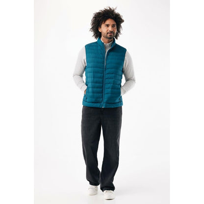 Dark Teal - Lifestyle - Iqoniq Mens Meru Recycled Polyester Body Warmer