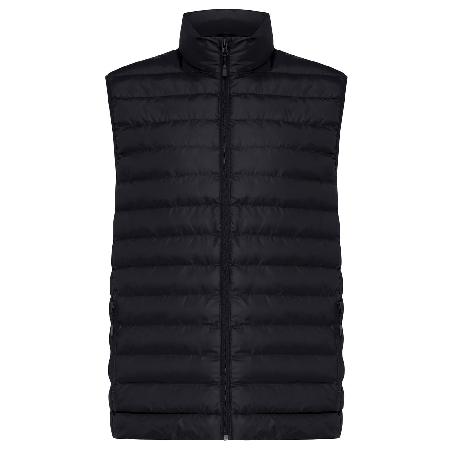 Black - Front - Iqoniq Mens Meru Recycled Polyester Body Warmer