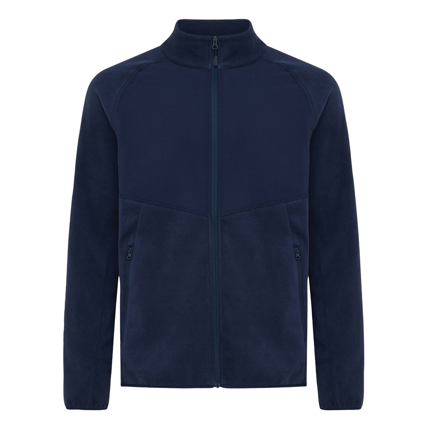 Navy - Front - Iqoniq Unisex Adult Talung Microfleece Full Zip Jacket