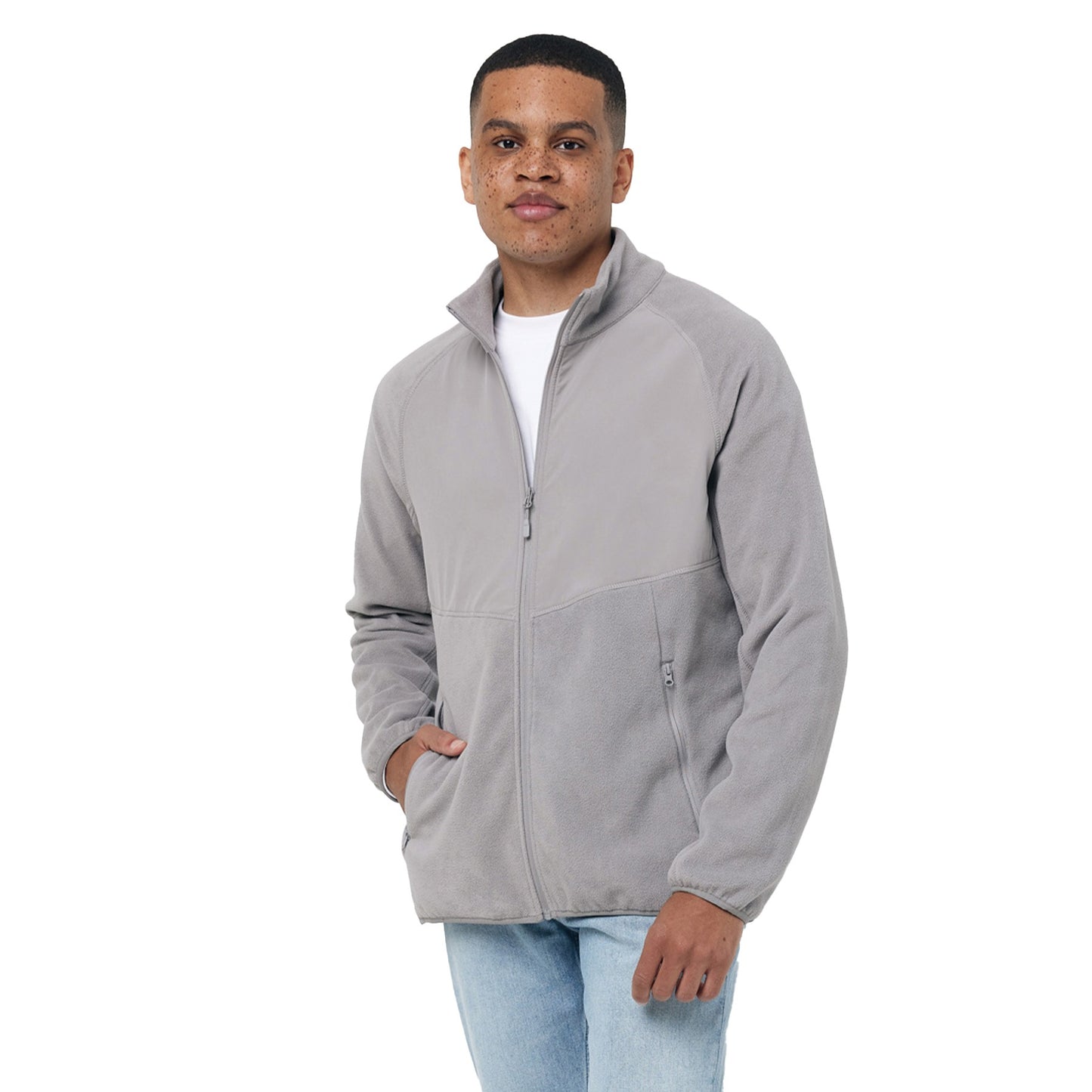 Storm Grey - Front - Iqoniq Unisex Adult Talung Microfleece Full Zip Jacket