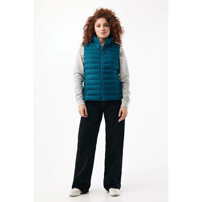 Dark Teal - Lifestyle - Iqoniq Womens-Ladies Meru Recycled Polyester Body Warmer