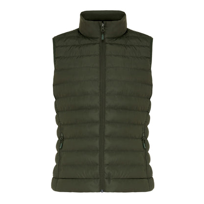 Khaki Green - Front - Iqoniq Womens-Ladies Meru Recycled Polyester Body Warmer
