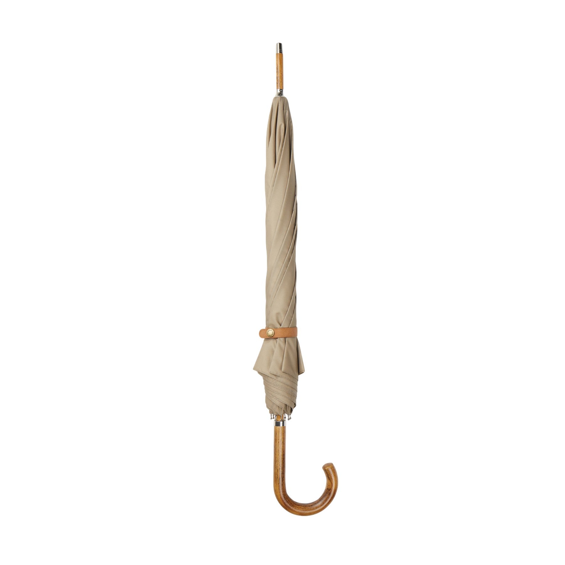 Beige - Side - Vinga Bosler Recycled Aware Stick Umbrella