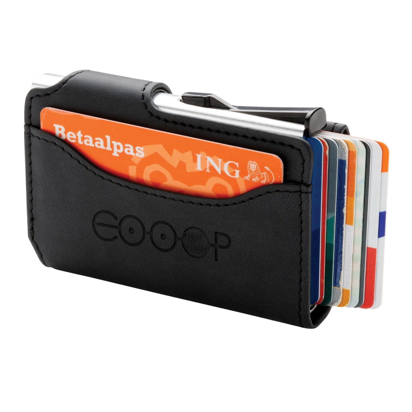 Black - Side - XD Collection Standard Aluminium RFID Blocking Card Holder