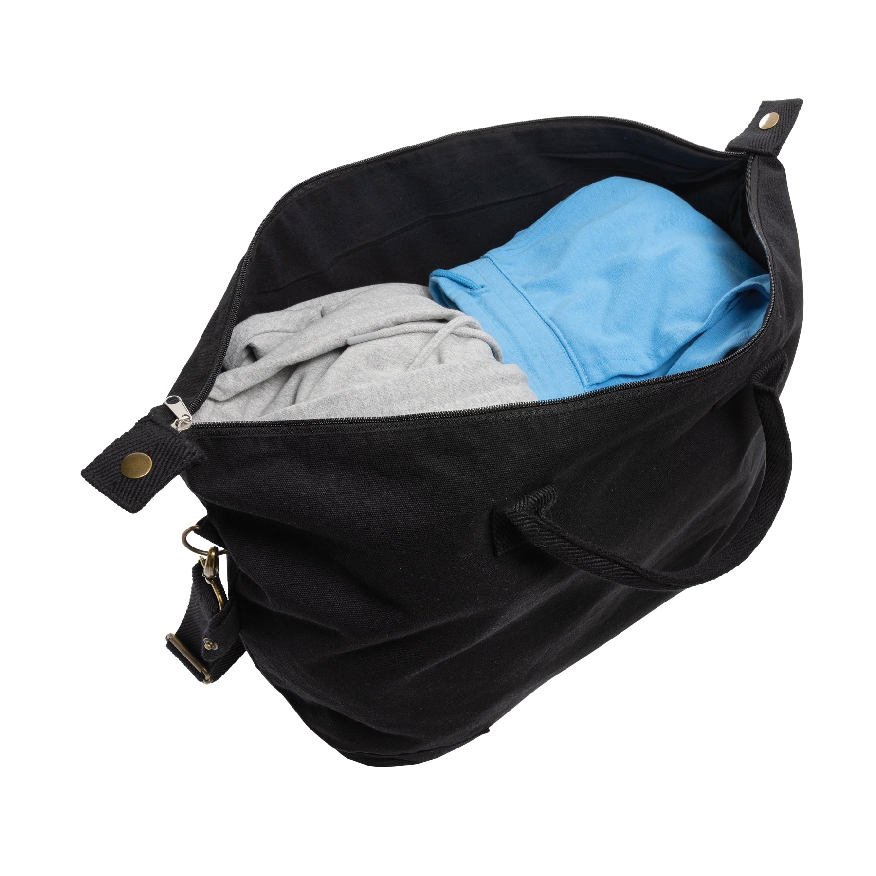 Black - Back - XD Collection Kezar Recycled Canvas 40L Weekend Bag