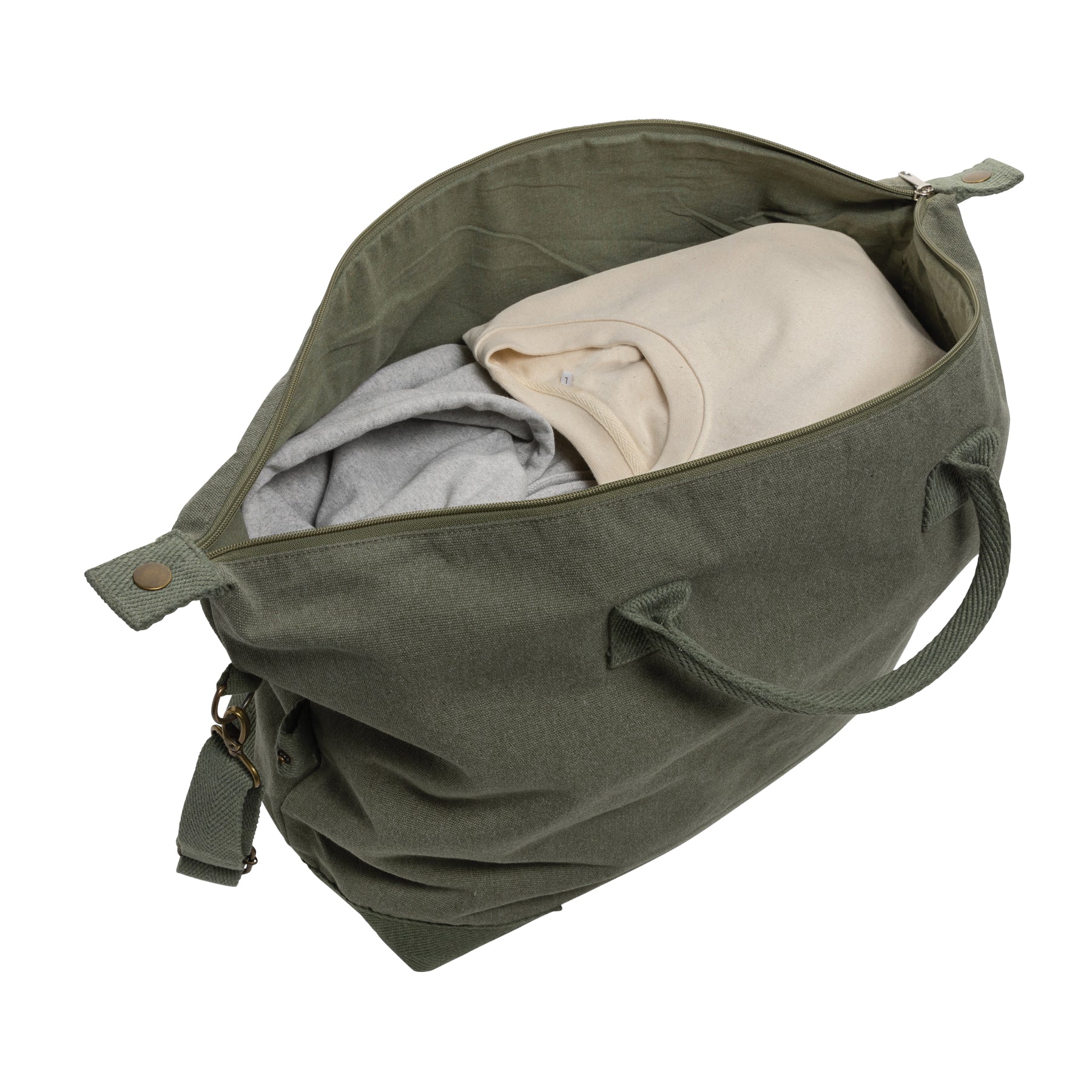 Green - Back - XD Collection Kezar Recycled Canvas 40L Weekend Bag