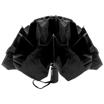 Black - Lifestyle - Swiss Peak Aware Automatic Folding Umbrella