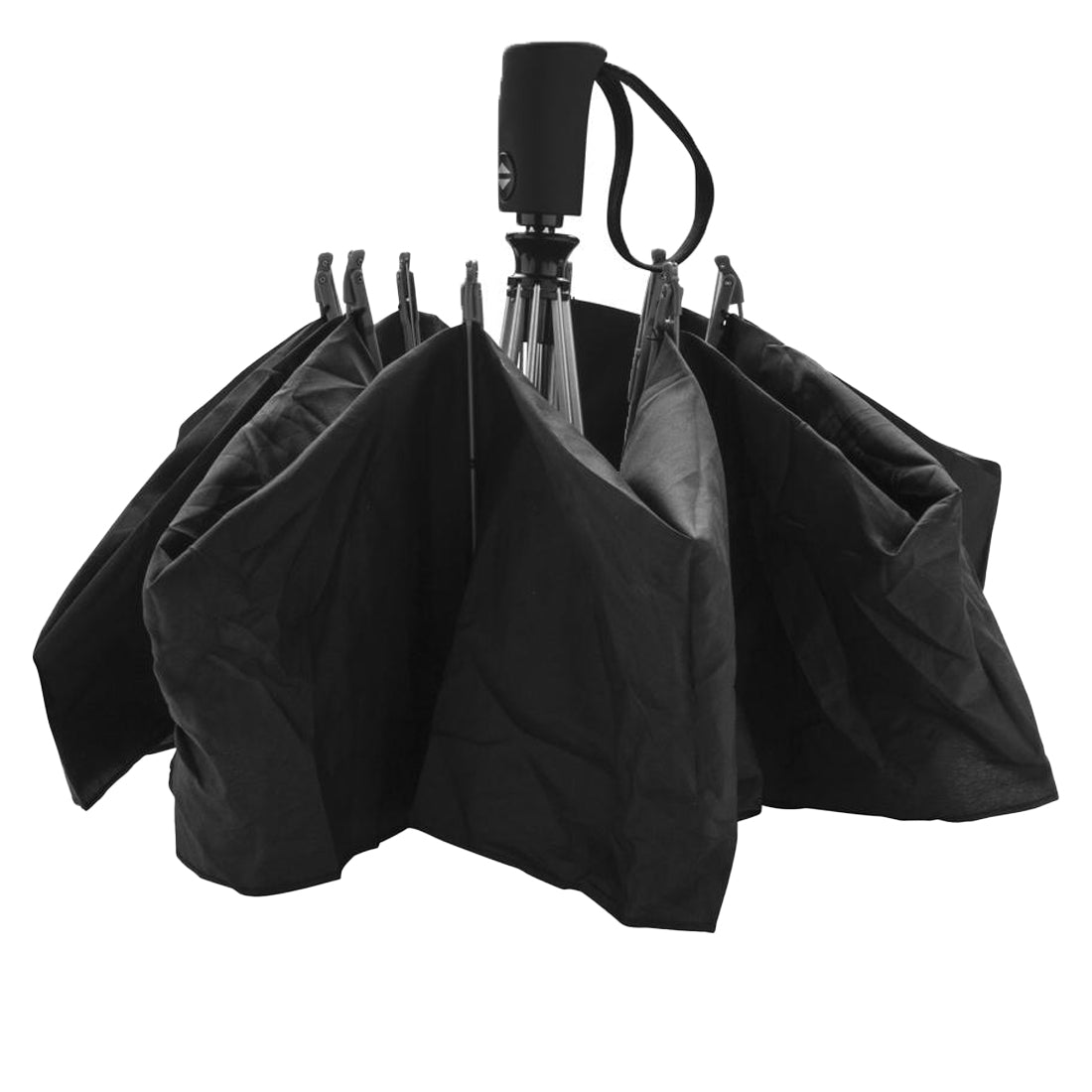 Black - Side - Swiss Peak Aware Automatic Folding Umbrella