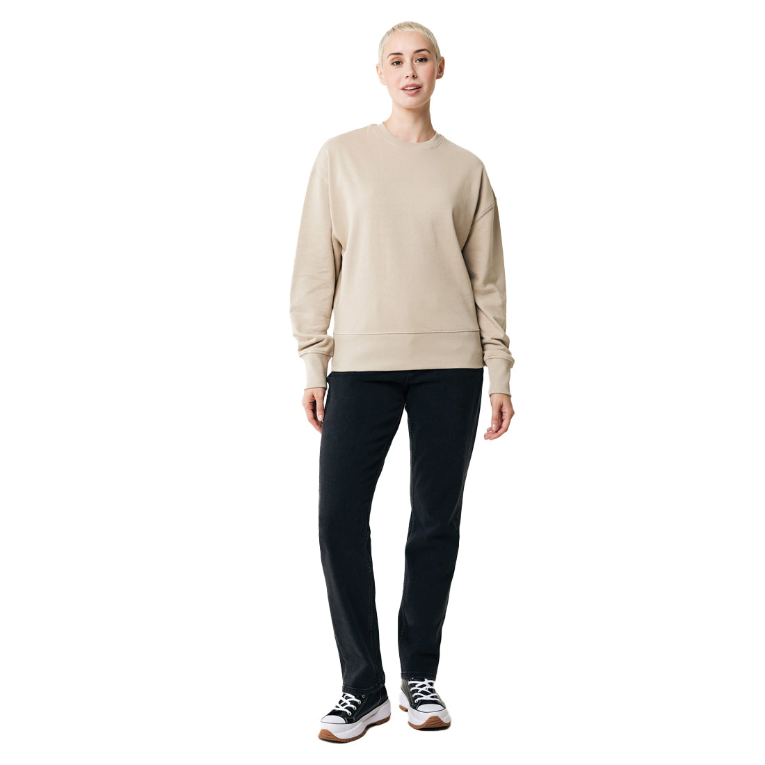 Desert - Side - Iqoniq Unisex Adult Kruger Recycled Cotton Crew Neck Relaxed Fit Sweatshirt