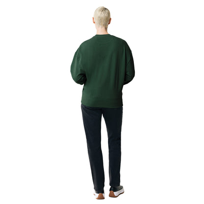 Forest Green - Lifestyle - Iqoniq Unisex Adult Kruger Recycled Cotton Crew Neck Relaxed Fit Sweatshirt