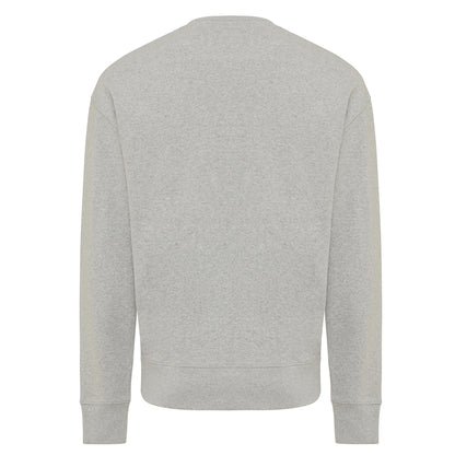 Heather Grey - Back - Iqoniq Unisex Adult Kruger Recycled Cotton Crew Neck Relaxed Fit Sweatshirt
