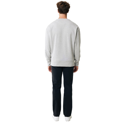 Heather Grey - Lifestyle - Iqoniq Unisex Adult Kruger Recycled Cotton Crew Neck Relaxed Fit Sweatshirt