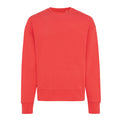 Luscious Red - Front - Iqoniq Unisex Adult Kruger Recycled Cotton Crew Neck Relaxed Fit Sweatshirt