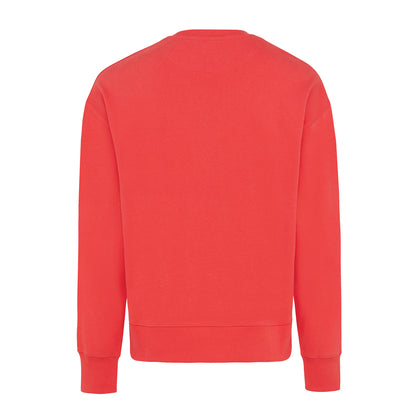 Luscious Red - Back - Iqoniq Unisex Adult Kruger Recycled Cotton Crew Neck Relaxed Fit Sweatshirt