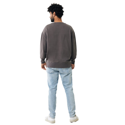 Anthracite - Lifestyle - Iqoniq Unisex Adult Kruger Recycled Cotton Crew Neck Relaxed Fit Sweatshirt