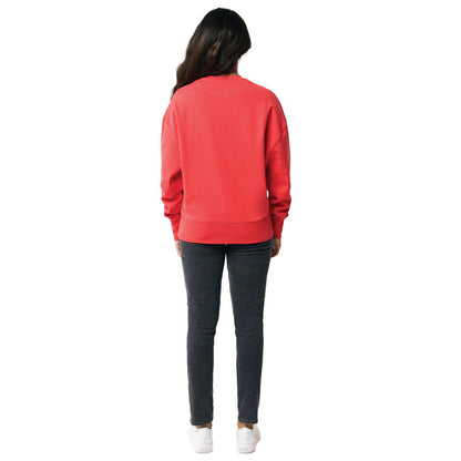 Luscious Red - Lifestyle - Iqoniq Unisex Adult Kruger Recycled Cotton Crew Neck Relaxed Fit Sweatshirt