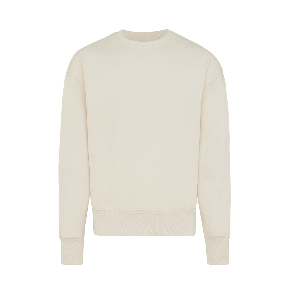 Natural Raw - Front - Iqoniq Unisex Adult Kruger Recycled Cotton Crew Neck Relaxed Fit Sweatshirt