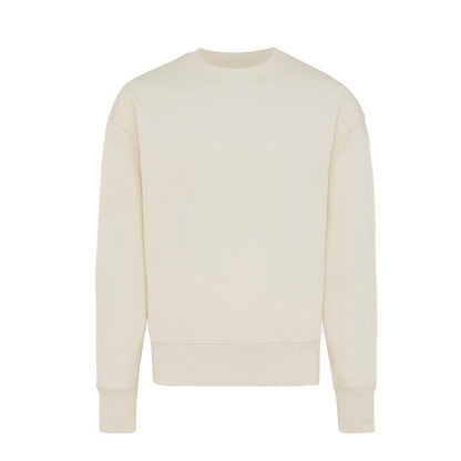 Natural Raw - Front - Iqoniq Unisex Adult Kruger Recycled Cotton Crew Neck Relaxed Fit Sweatshirt