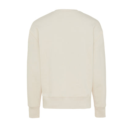 Natural Raw - Back - Iqoniq Unisex Adult Kruger Recycled Cotton Crew Neck Relaxed Fit Sweatshirt