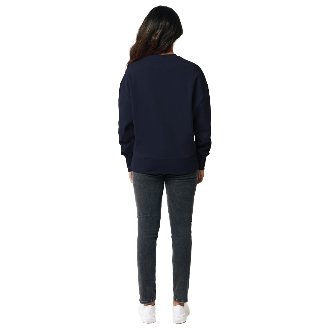 Navy - Lifestyle - Iqoniq Unisex Adult Kruger Recycled Cotton Crew Neck Relaxed Fit Sweatshirt