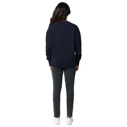 Navy - Lifestyle - Iqoniq Unisex Adult Kruger Recycled Cotton Crew Neck Relaxed Fit Sweatshirt