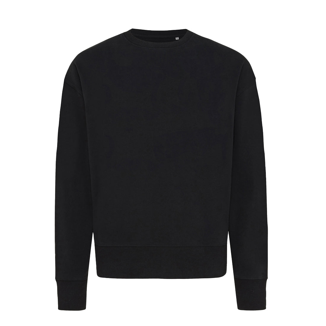 Black - Front - Iqoniq Unisex Adult Kruger Recycled Cotton Crew Neck Relaxed Fit Sweatshirt