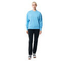 Tranquil Blue - Side - Iqoniq Unisex Adult Kruger Recycled Cotton Crew Neck Relaxed Fit Sweatshirt