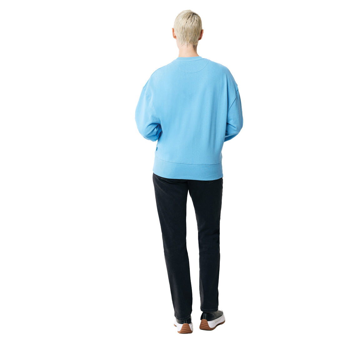 Tranquil Blue - Lifestyle - Iqoniq Unisex Adult Kruger Recycled Cotton Crew Neck Relaxed Fit Sweatshirt