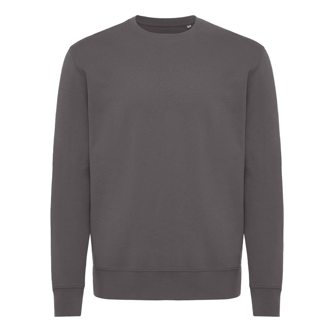 Anthracite - Front - Iqoniq Unisex Adult Kruger Recycled Cotton Crew Neck Relaxed Fit Sweatshirt