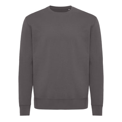 Anthracite - Front - Iqoniq Unisex Adult Kruger Recycled Cotton Crew Neck Relaxed Fit Sweatshirt