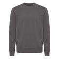 Anthracite - Front - Iqoniq Unisex Adult Kruger Recycled Cotton Crew Neck Relaxed Fit Sweatshirt