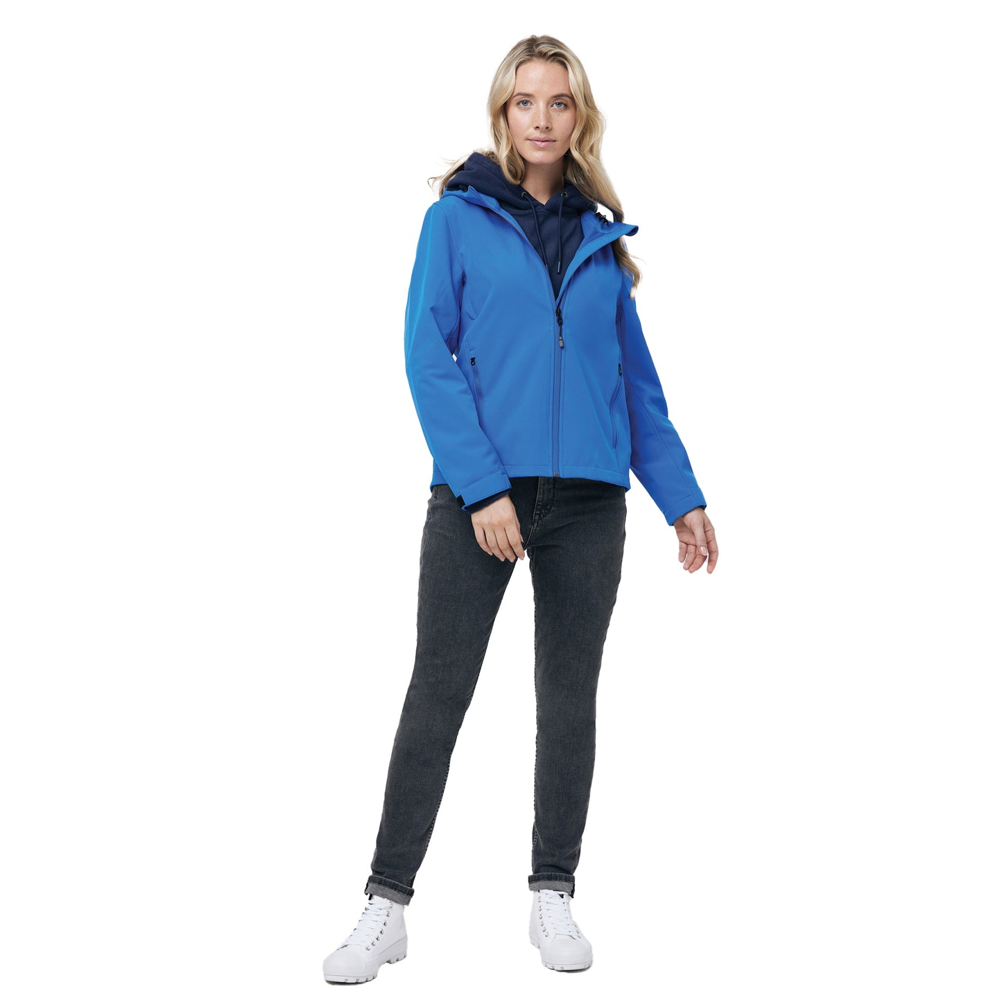 Royal Blue - Side - Iqoniq Womens-Ladies Makalu Recycled Polyester Soft Shell Jacket