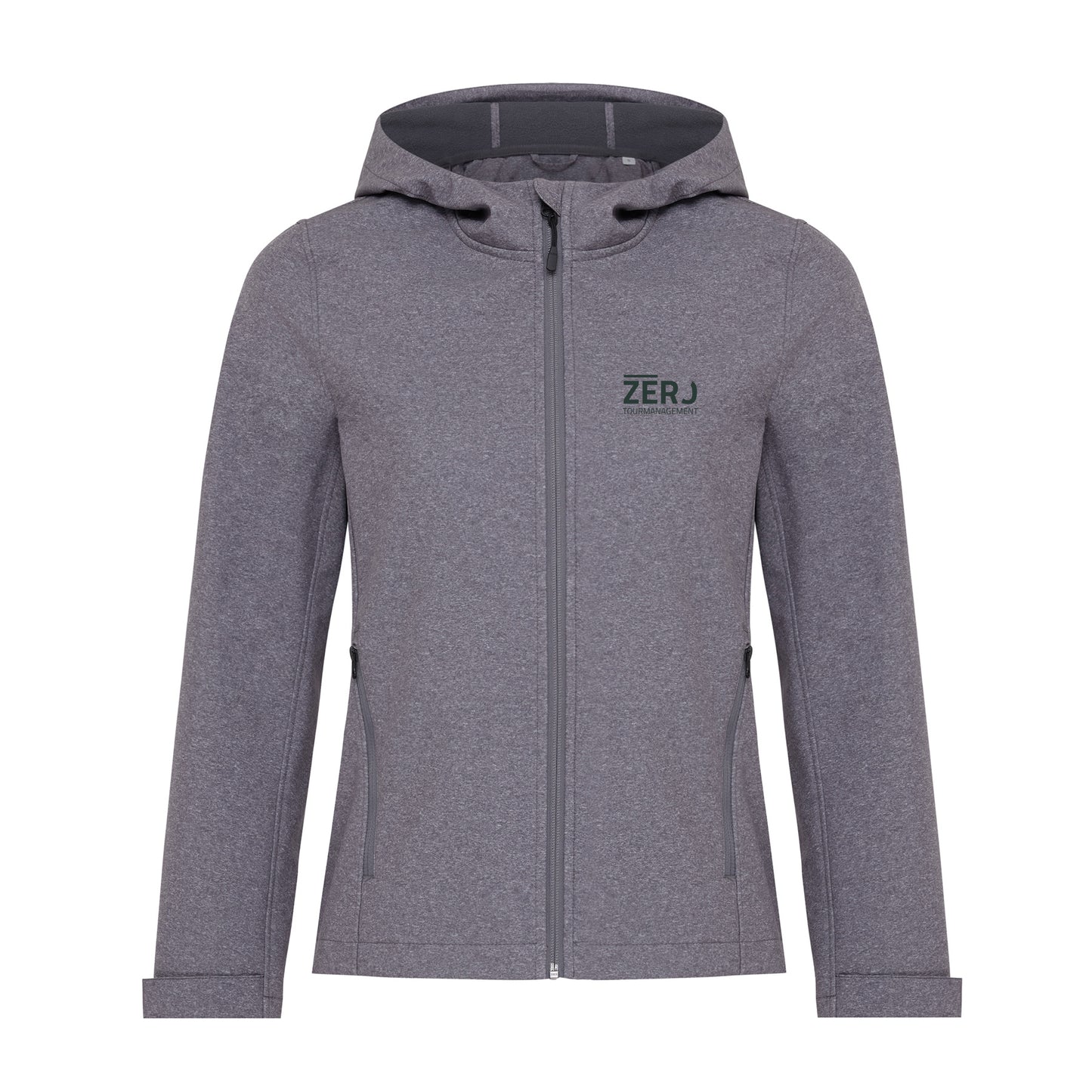 Vulcano Heather Grey - Front - Iqoniq Womens-Ladies Makalu Recycled Polyester Soft Shell Jacket