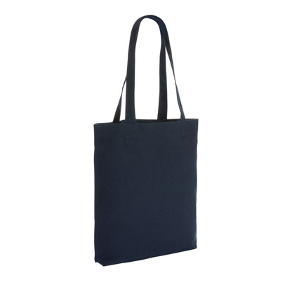 Navy - Back - XD Collection Impact Aware Recycled Canvas Undyed Tote Bag