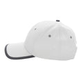 White - Side - XD Collection Impact Aware Contrast Brushed Cotton 6 Panel Cap