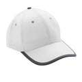 White - Close up - XD Collection Impact Aware Contrast Brushed Cotton 6 Panel Cap