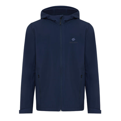 Navy - Front - Iqoniq Mens Makalu Recycled Polyester Soft Shell Jacket