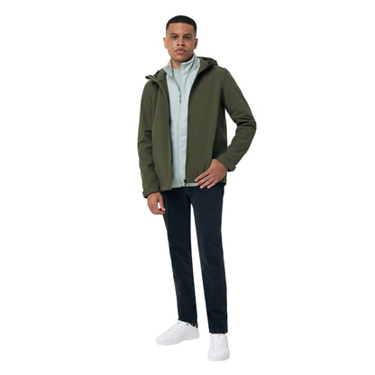 Khaki Green - Side - Iqoniq Mens Makalu Recycled Polyester Soft Shell Jacket