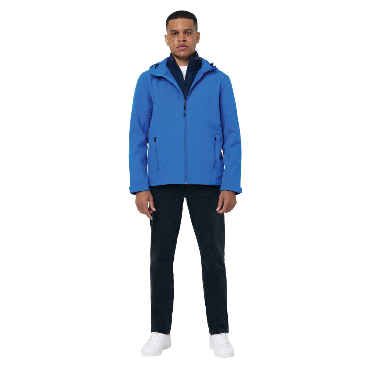 Royal Blue - Side - Iqoniq Mens Makalu Recycled Polyester Soft Shell Jacket