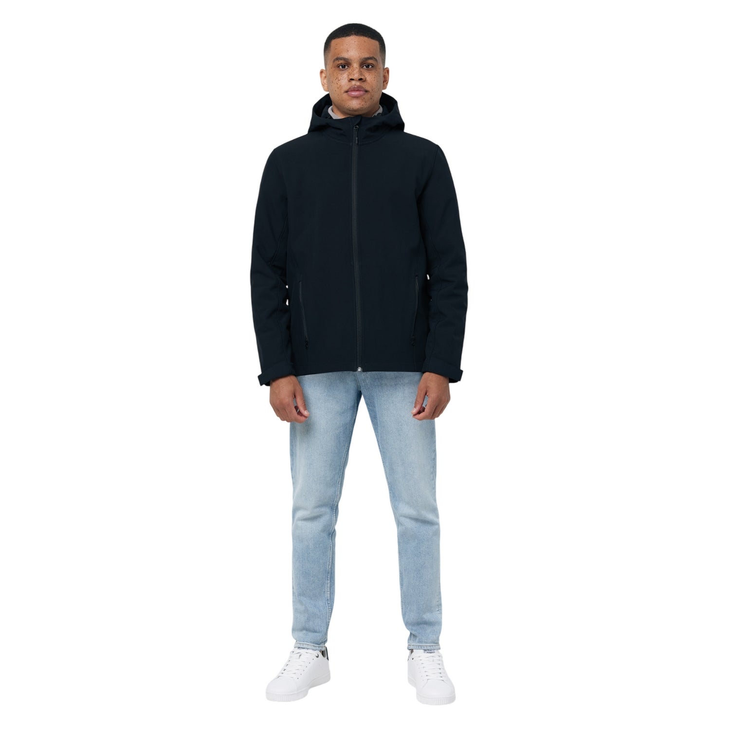 Black - Side - Iqoniq Mens Makalu Recycled Polyester Soft Shell Jacket