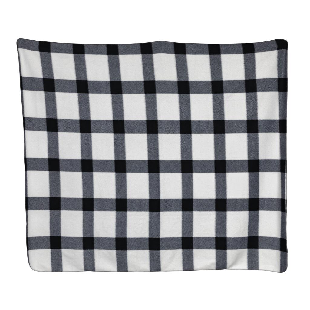 White - Back - XD Collection Fleece Plaid Blanket