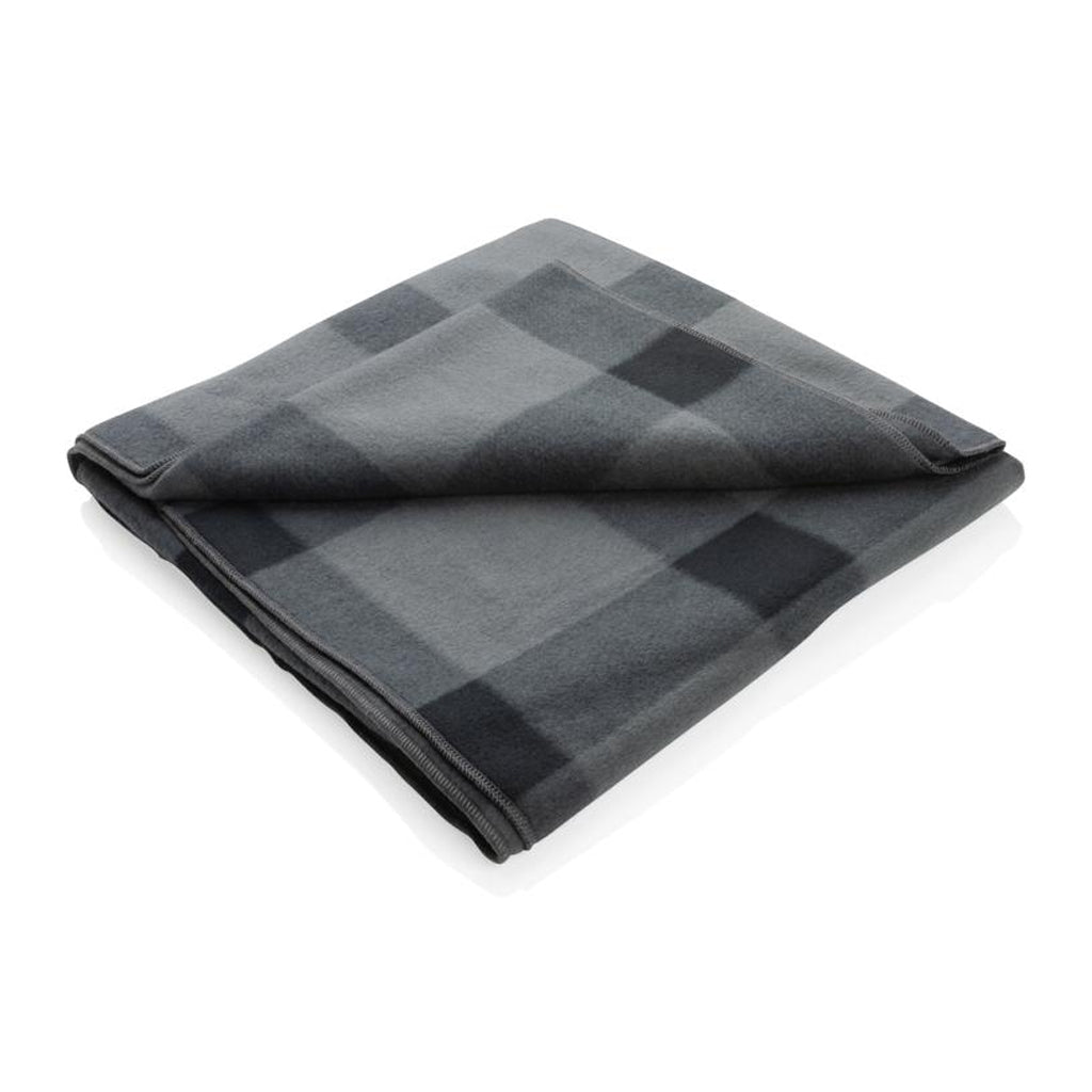 Anthracite - Front - XD Collection Fleece Plaid Blanket