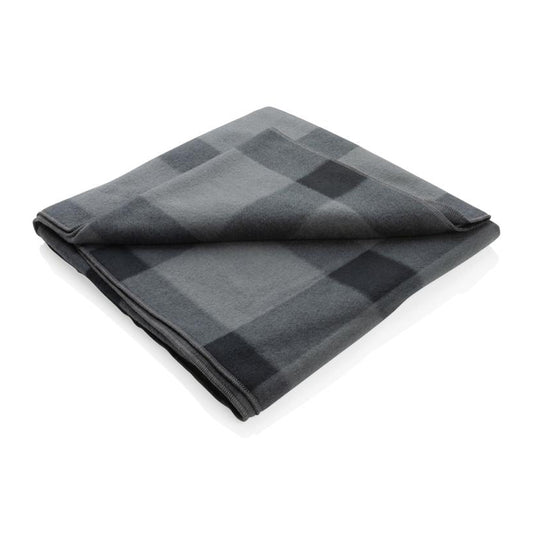Anthracite - Front - XD Collection Fleece Plaid Blanket